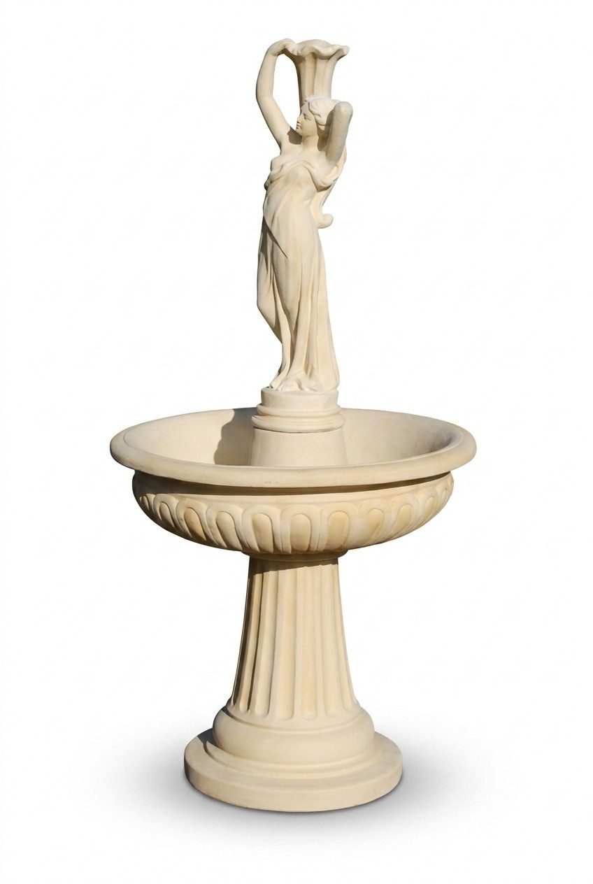 JVmoebel Gartenbrunnen Froschbrunnen aus Stein für den Garten, handgefertigt, (1 tlg), Made in Europa