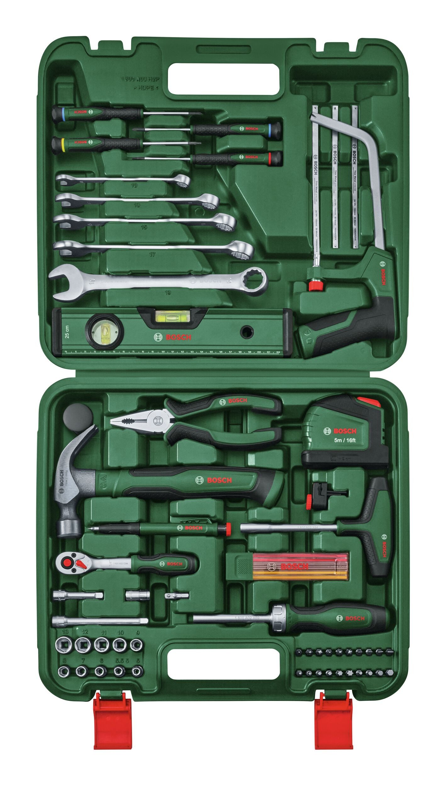 BOSCH Werkzeugset, (63 Teile), Werkzeug-Set, 63-teilig