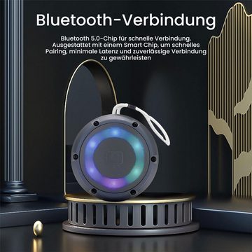 MAGICSHE kleine Outdoor Bluetooth Lautsprecher Außenlautsprecher (10 W, Bunte Lampe Einbau Lautsprecher)