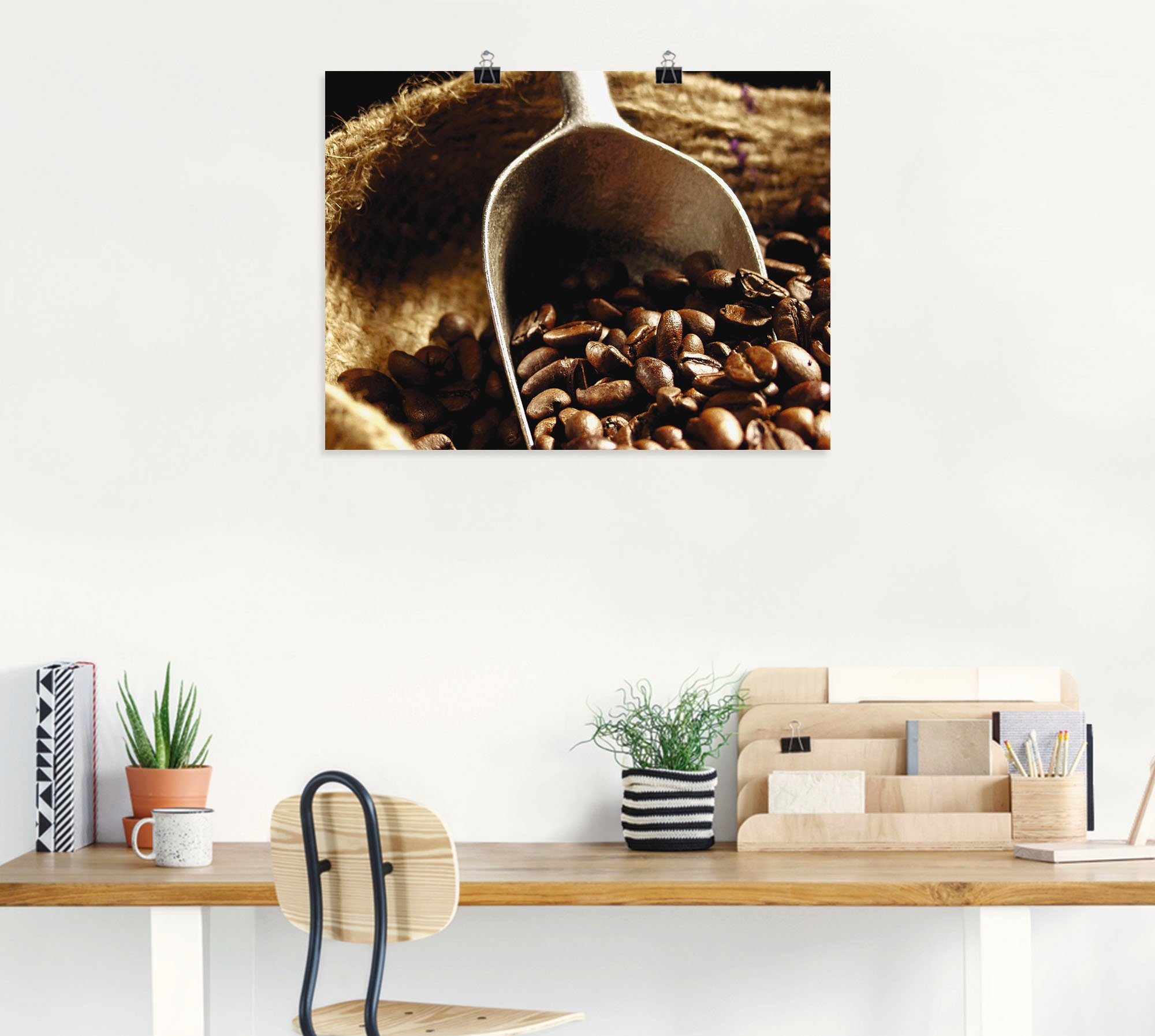 Montag Wandbild Fertig Alubild, versch. zum Poster St), Leinwandbild, Größen, Aufhängen als Wandaufkleber Kaffee, einfache oder Artland in Getränke für (1