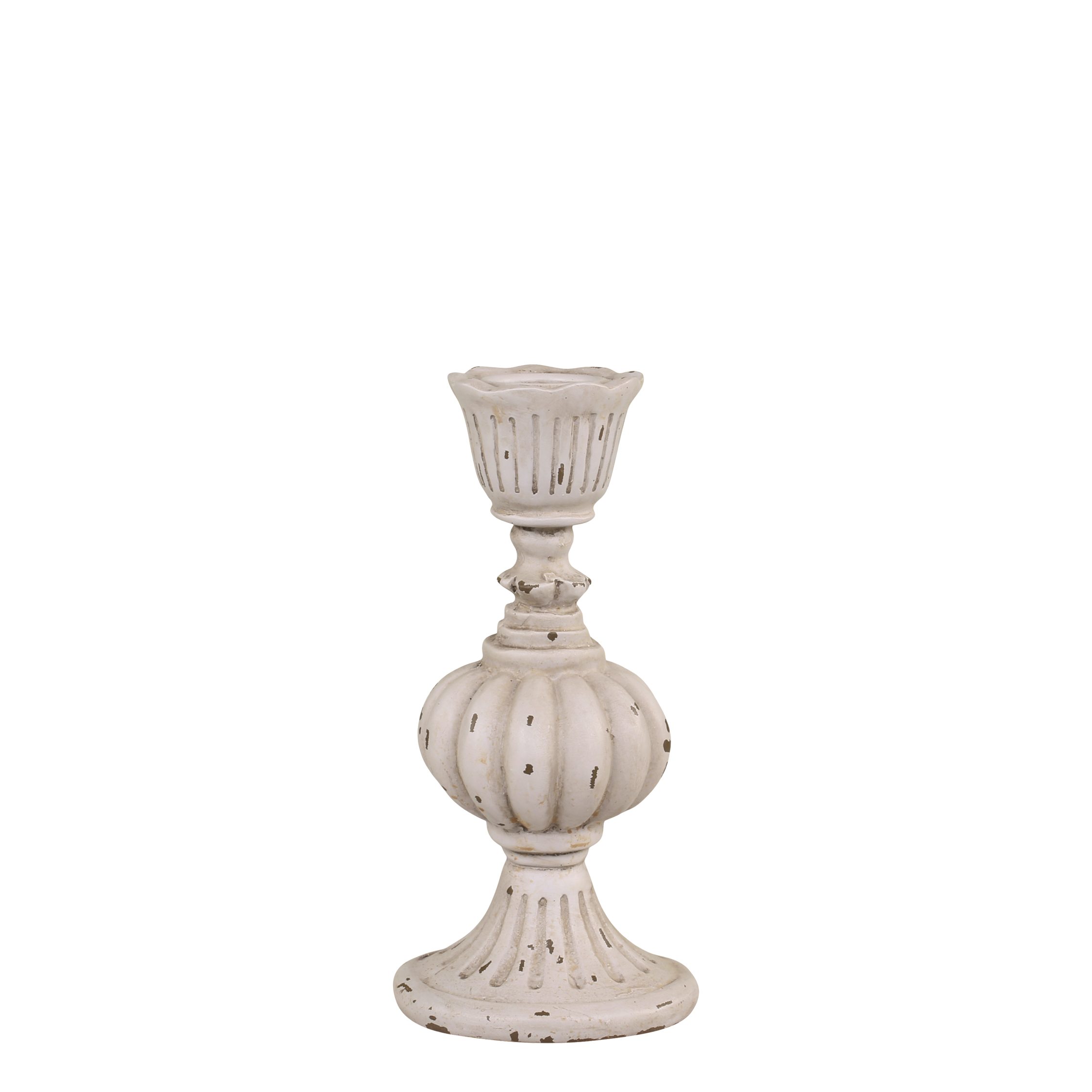 Kerzenständer Chic Antique Kerzenständer H14/D7 cm antique grau Vintage