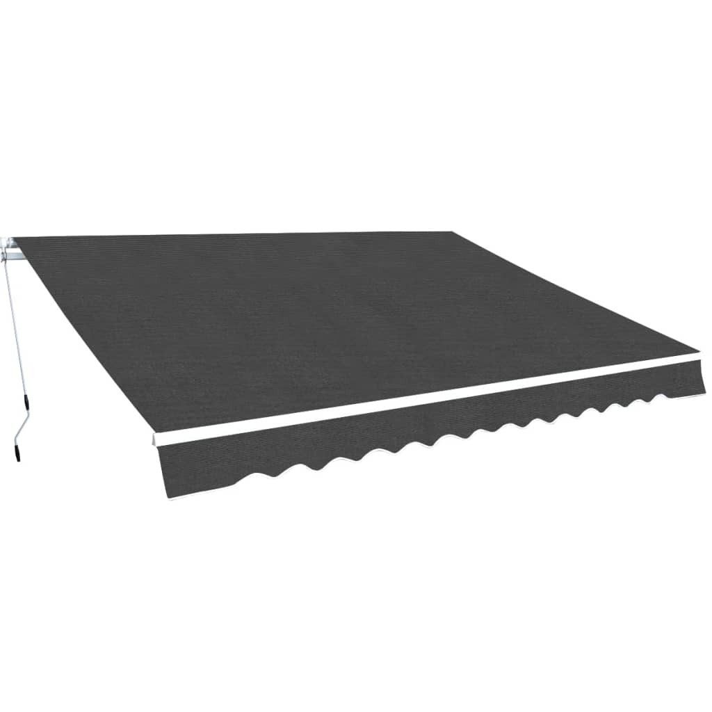 vidaXL Markise 400 cm Gelenkarmmarkise 400 cm Anthrazit Balkon Terrasse
