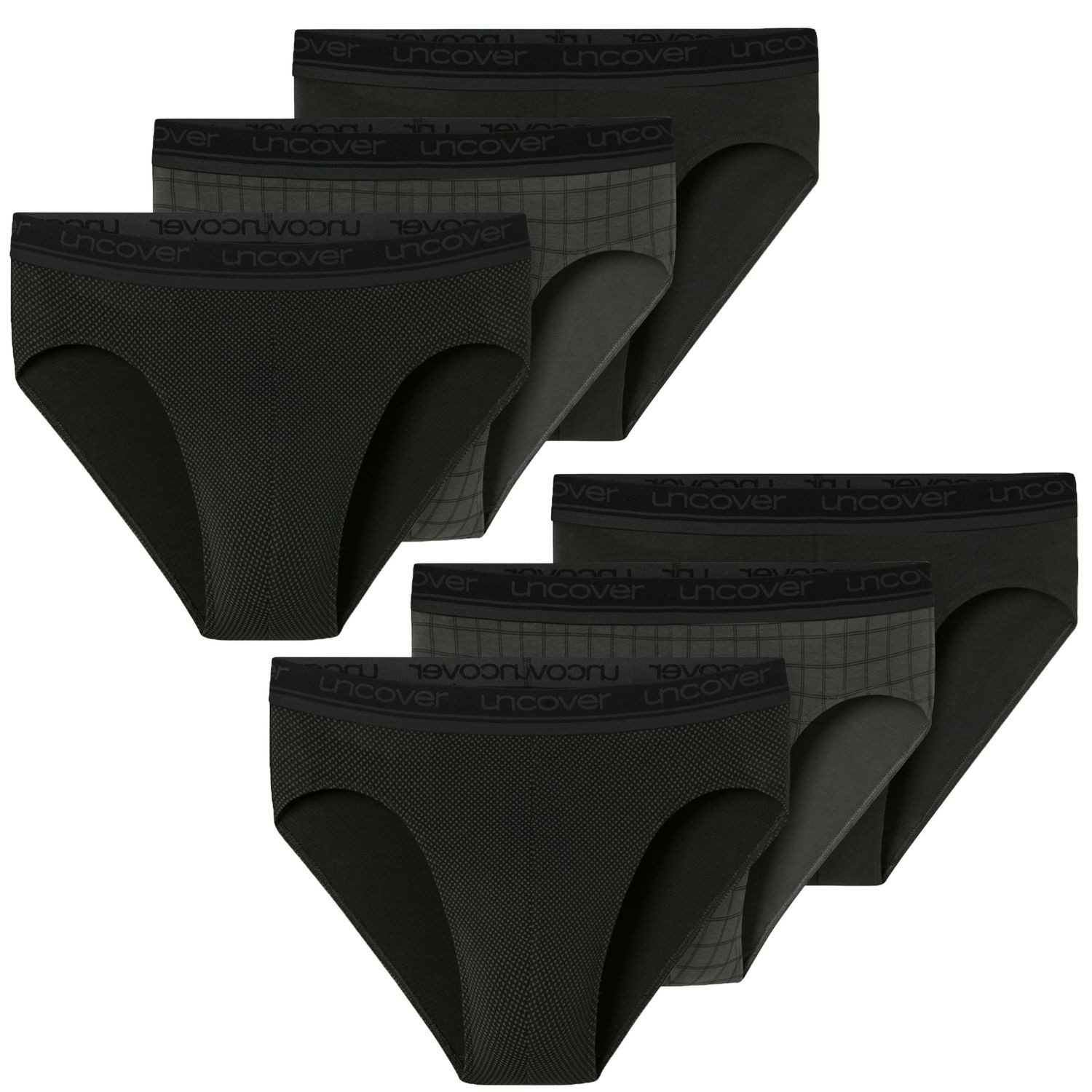 schwarz mit grauem Print