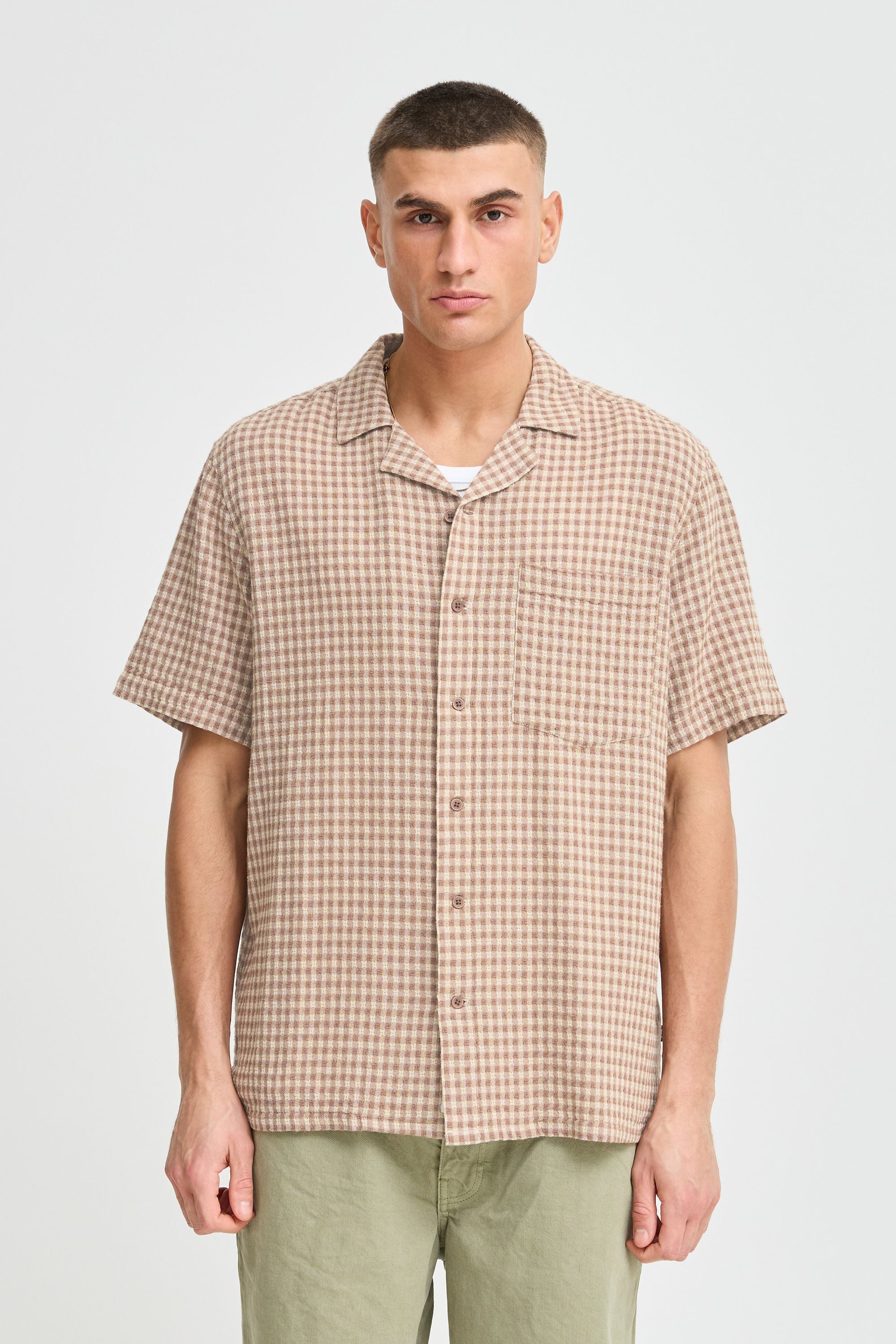 !Solid Kurzarmhemd SDOrlando Kariertes Kurzarmhemd günstig online kaufen