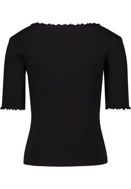 Zero T-Shirt mit Wellenkante (1-tlg) drapiert /gerafft
