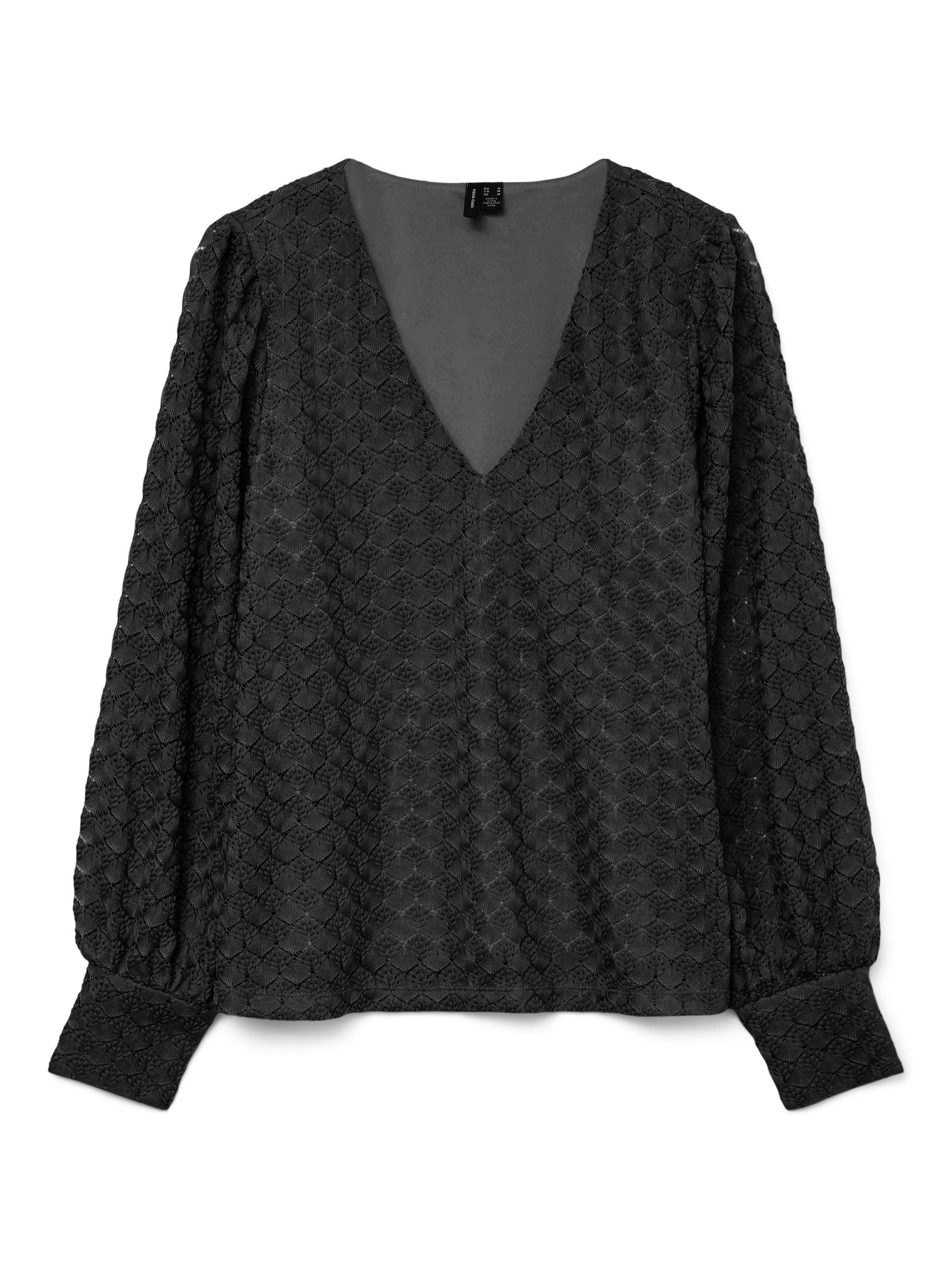 Vero Moda Langarmshirt VMBECCA LS V-NECK günstig online kaufen