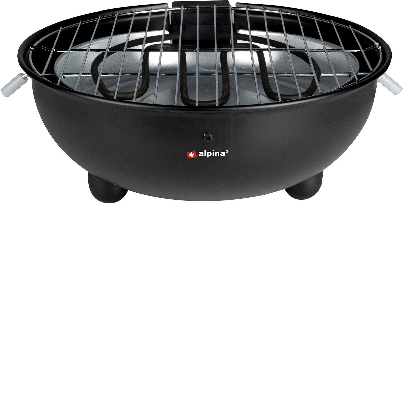 *Alpina* Tischgrill Alpina Tischgrill elektrisch, 1250,00 W, Kein Rauch, abnehmbarer Grillrost, Wasserstandsanzeige