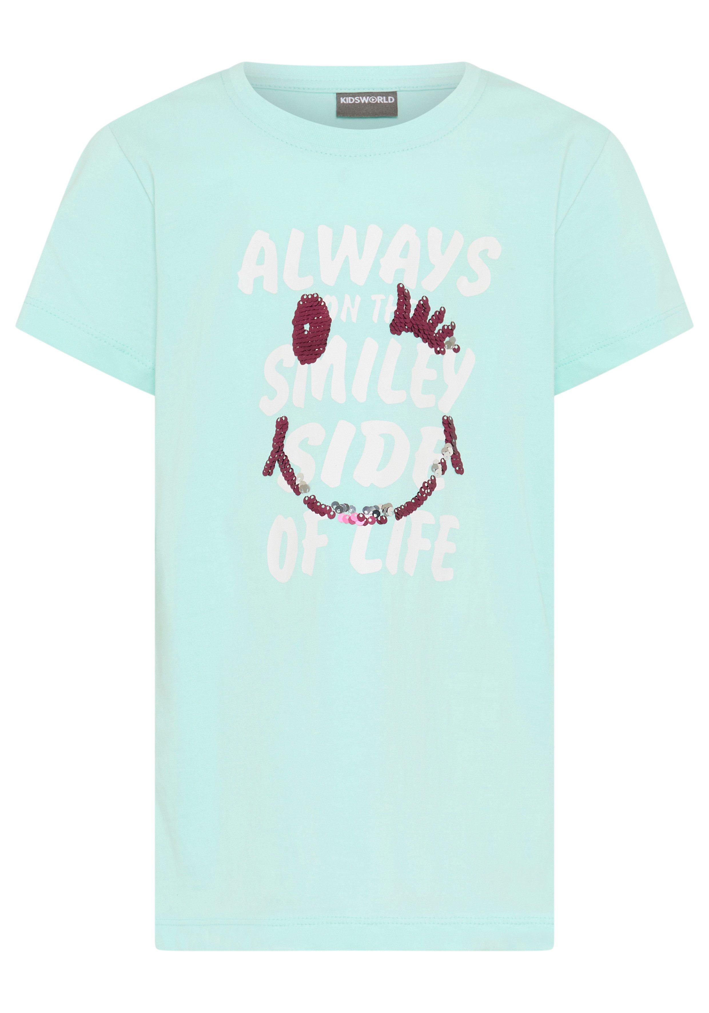 KIDSWORLD T-Shirt mit Wendepailletten Kurzarm, Basic-Passform, mit Pailletten, bedruckt – Bild 5 von 5