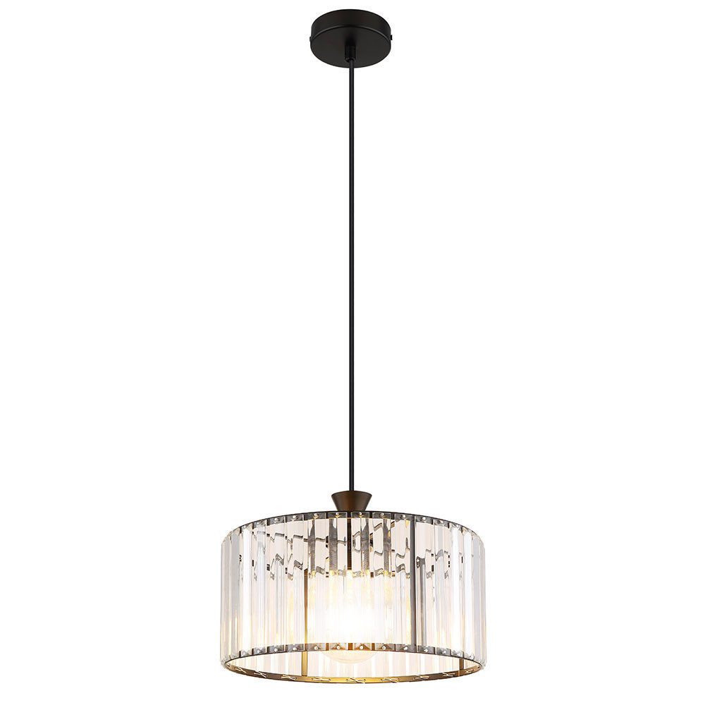 GLOBO LIGHTING LED-Hängeleuchte, Leuchtmittel inklusive, Warmweiß, Pendelleuchte Hängelampe Deckenlampe Esszimmerleuchte schwarz LED