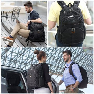 Everki Laptoprucksack Atlas EKP121 Notebook Rucksack (32 l, Tablet-Fach), 5-Punkt Schultergurt-System / viele Fächer und Features / Schwarz