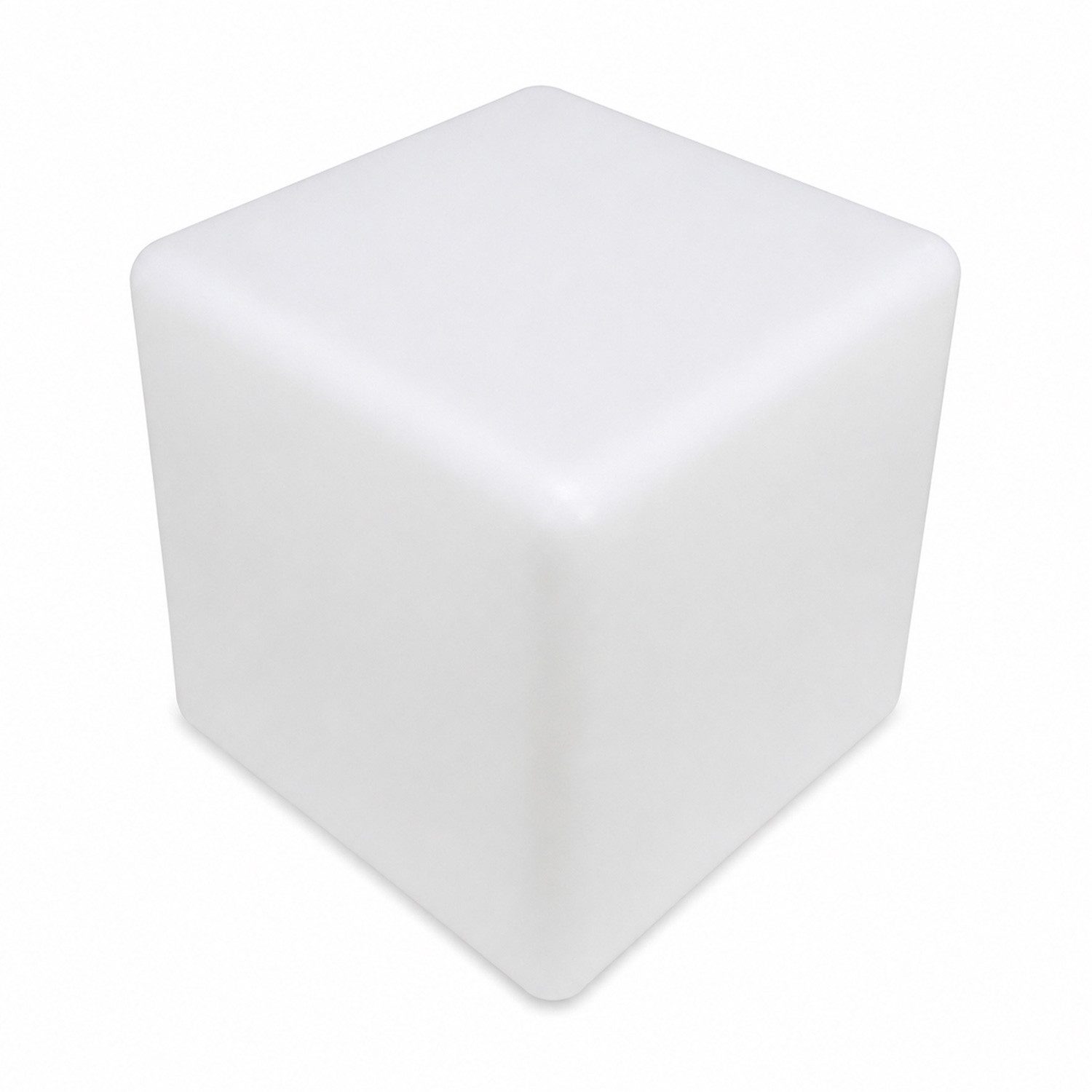 SATISFIRE LED Würfel LED Leuchtwürfel Cube 40x40cm E27 kaltweiß outdoor Beistelltisch, LED Classic, kaltweiss (5300K bis 6000K)