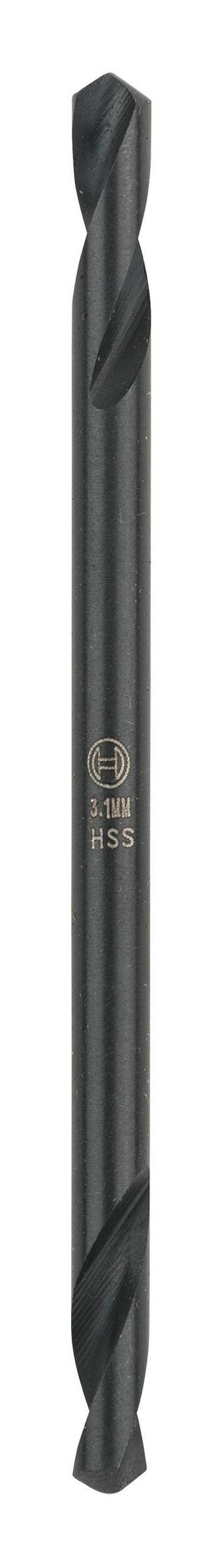 BOSCH Metallbohrer, (10 Stück), HSS-G Doppelendbohrer - 3,1 x 11 x 49 mm - 10er-Pack