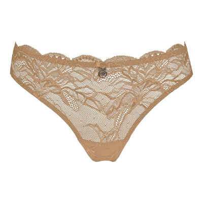 Emporio Armani Brasilslip Brazilian Brief Virtual Lace mit kleiner Zierschleife und Logo-Charm