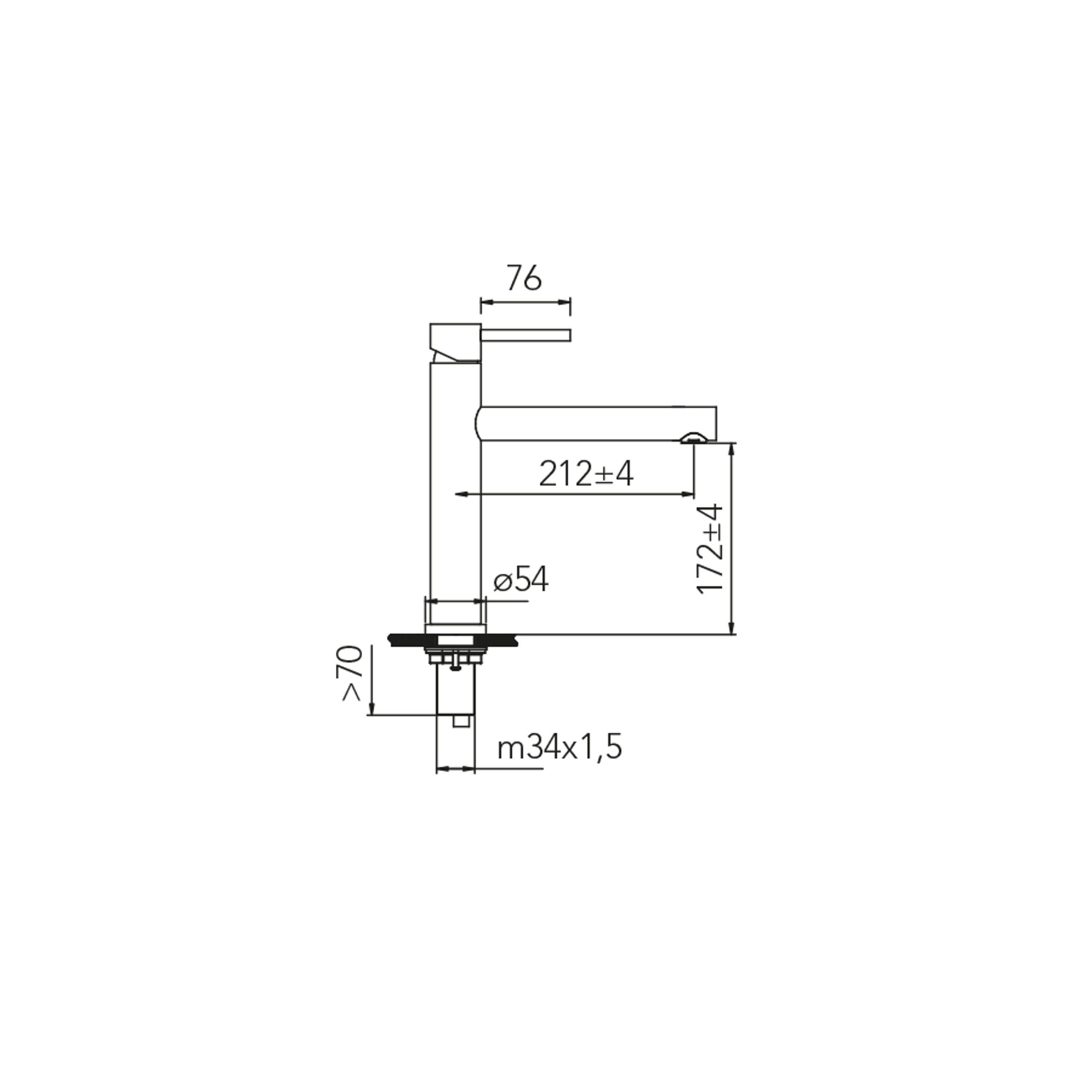 CA116BK ECO CARESSI Küchenarmatur