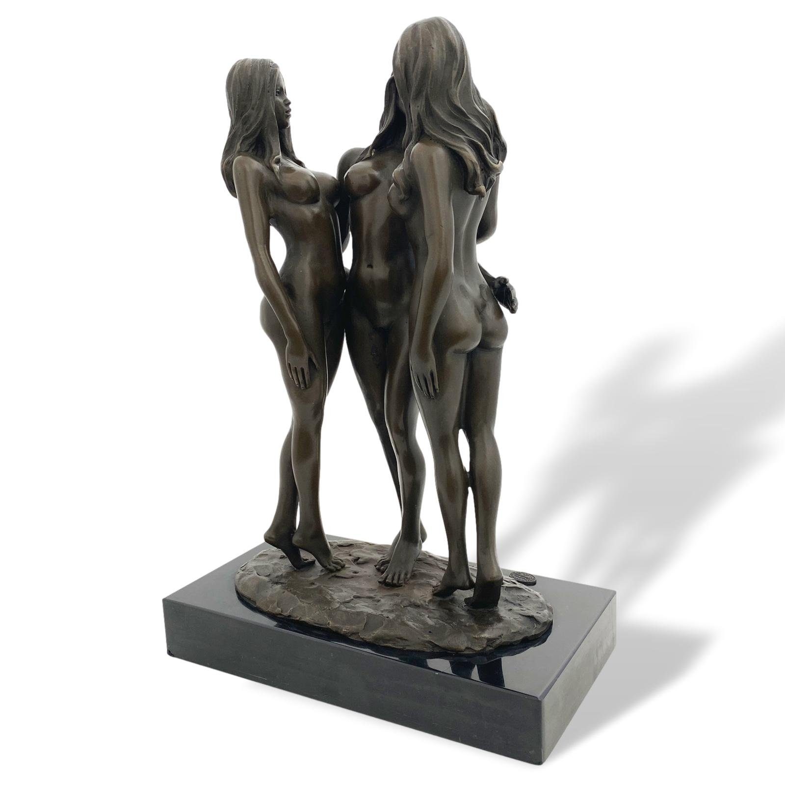 Erotik Akt Antik-Stil Bronze Gr drei Figur Aubaho Bronzefigur Frauen Skulptur Skulptur