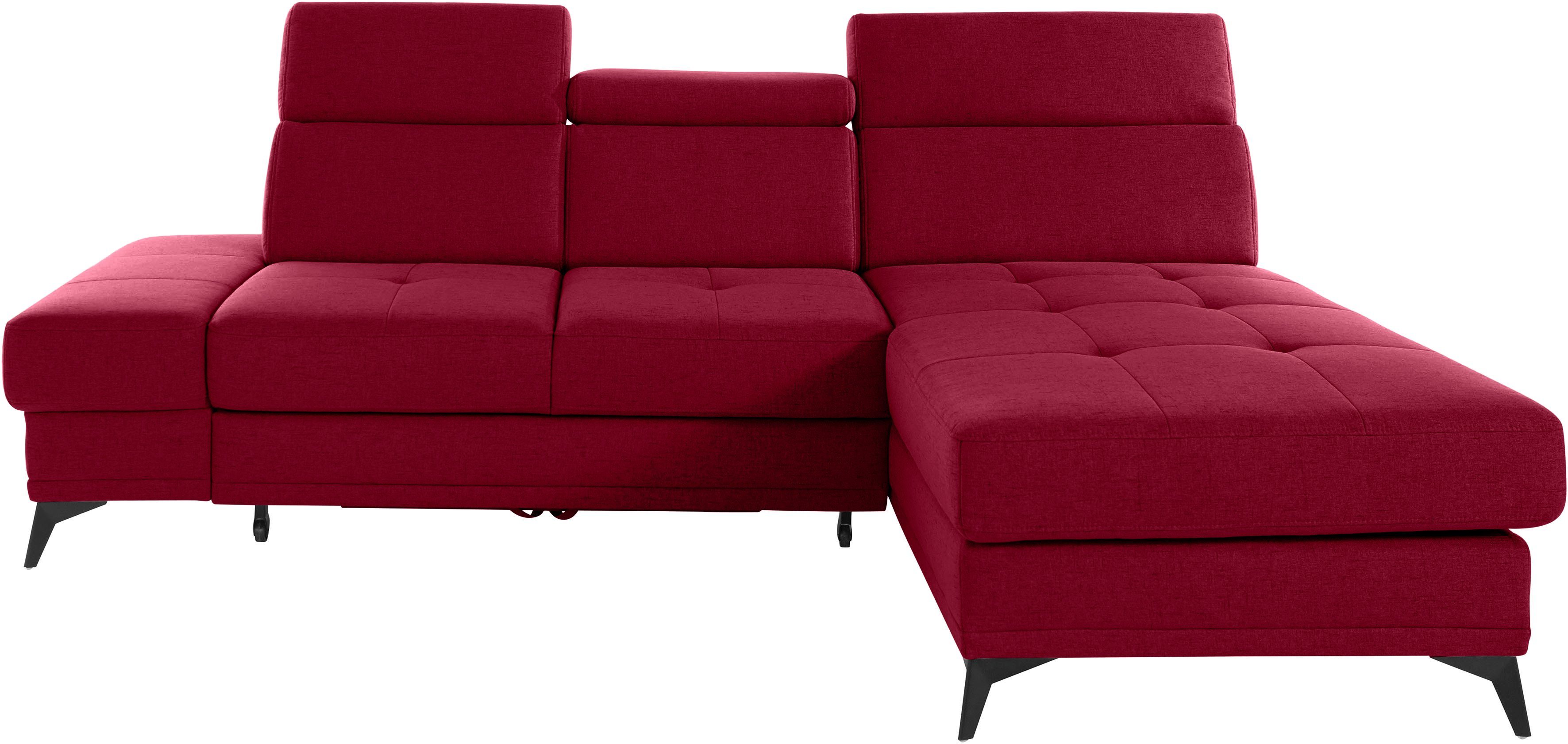 INOSIGN Ecksofa Cardiz L-Form, inkl.Kopfteilverstellung und günstig online kaufen