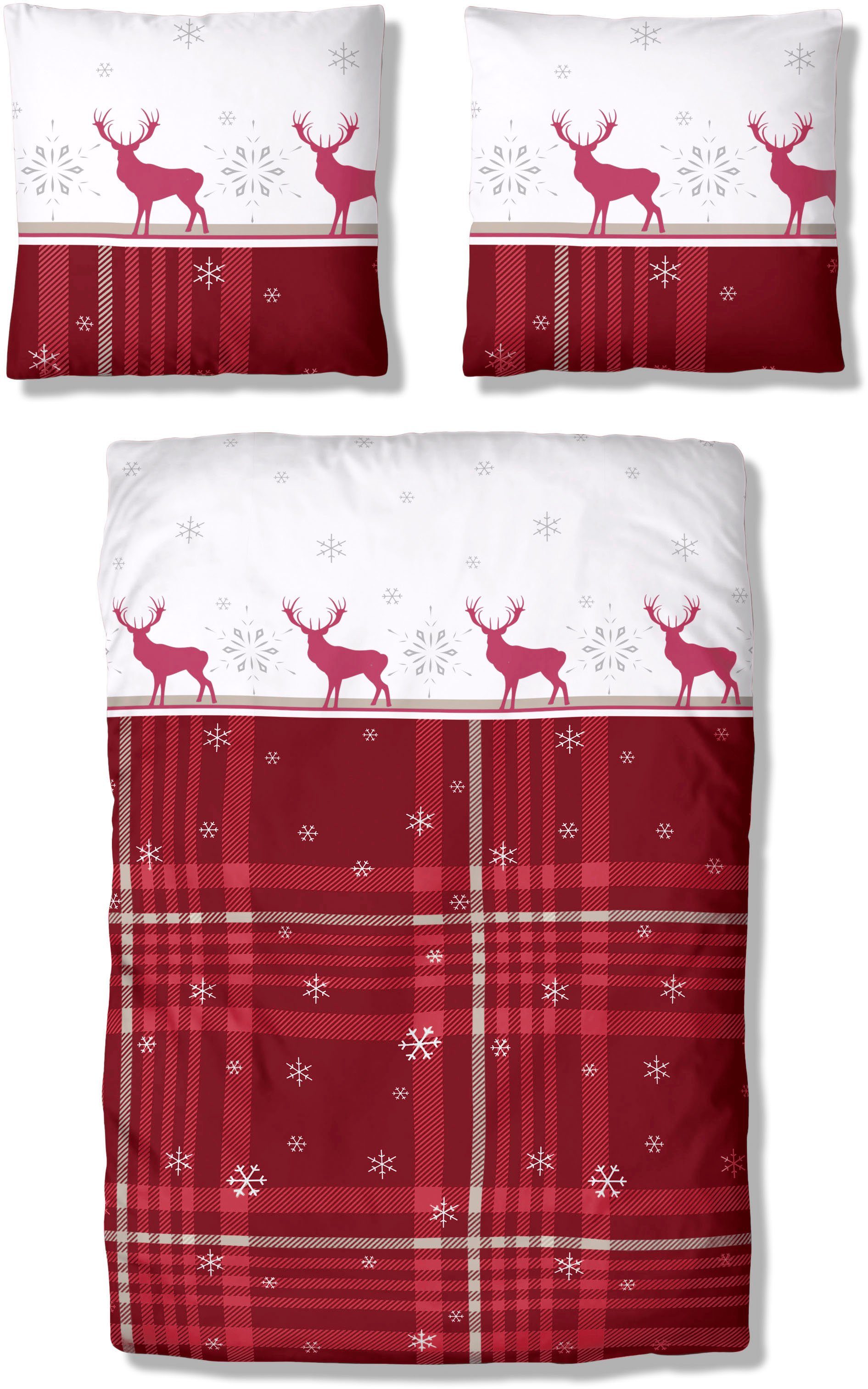OTTO home Bettwäsche Wenda, Polycotton recycelt, 2 teilig, in Qualitäten PolyCotton (kühlend) + Biber (wärmend, 100% Baumwolle) – Bild 2 von 5