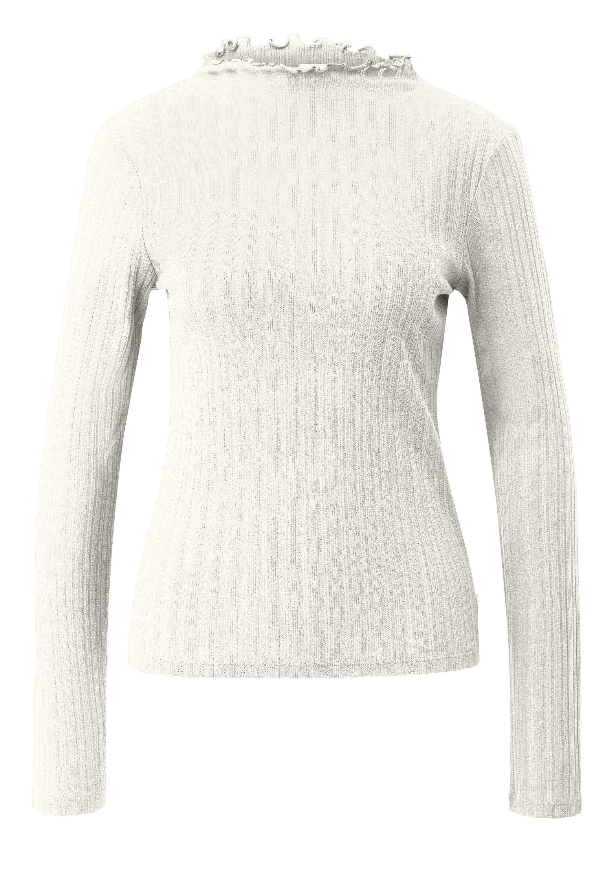 QS Langarmshirt T-Shirt Shirt mit Ajourmuster günstig online kaufen