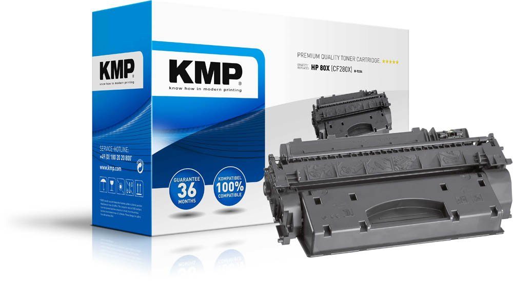 KMP 1 Tonerkartusche - HP black, 80X Toner / (1-St) CF280X H-T164 ERSETZT