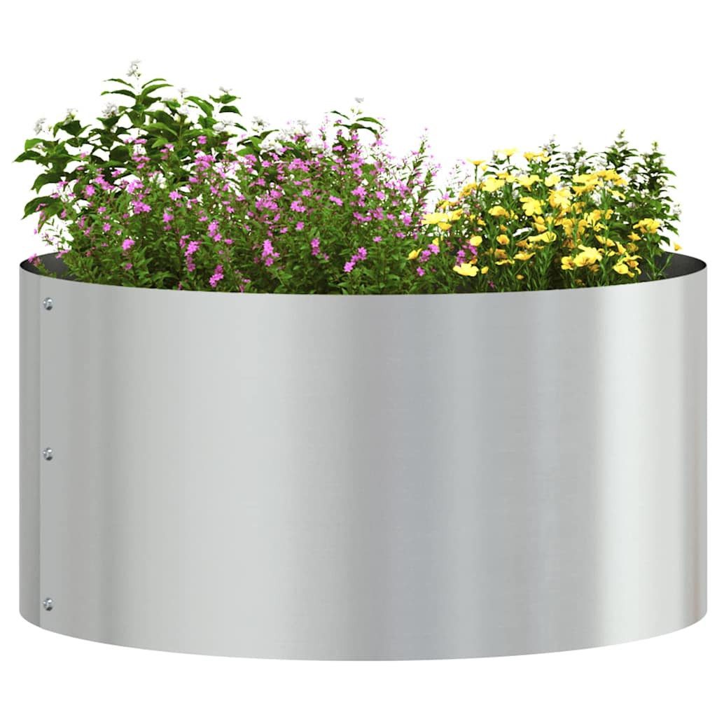 vidaXL Blumentopf Gartenpflanzer 5 pcs Silber günstig online kaufen