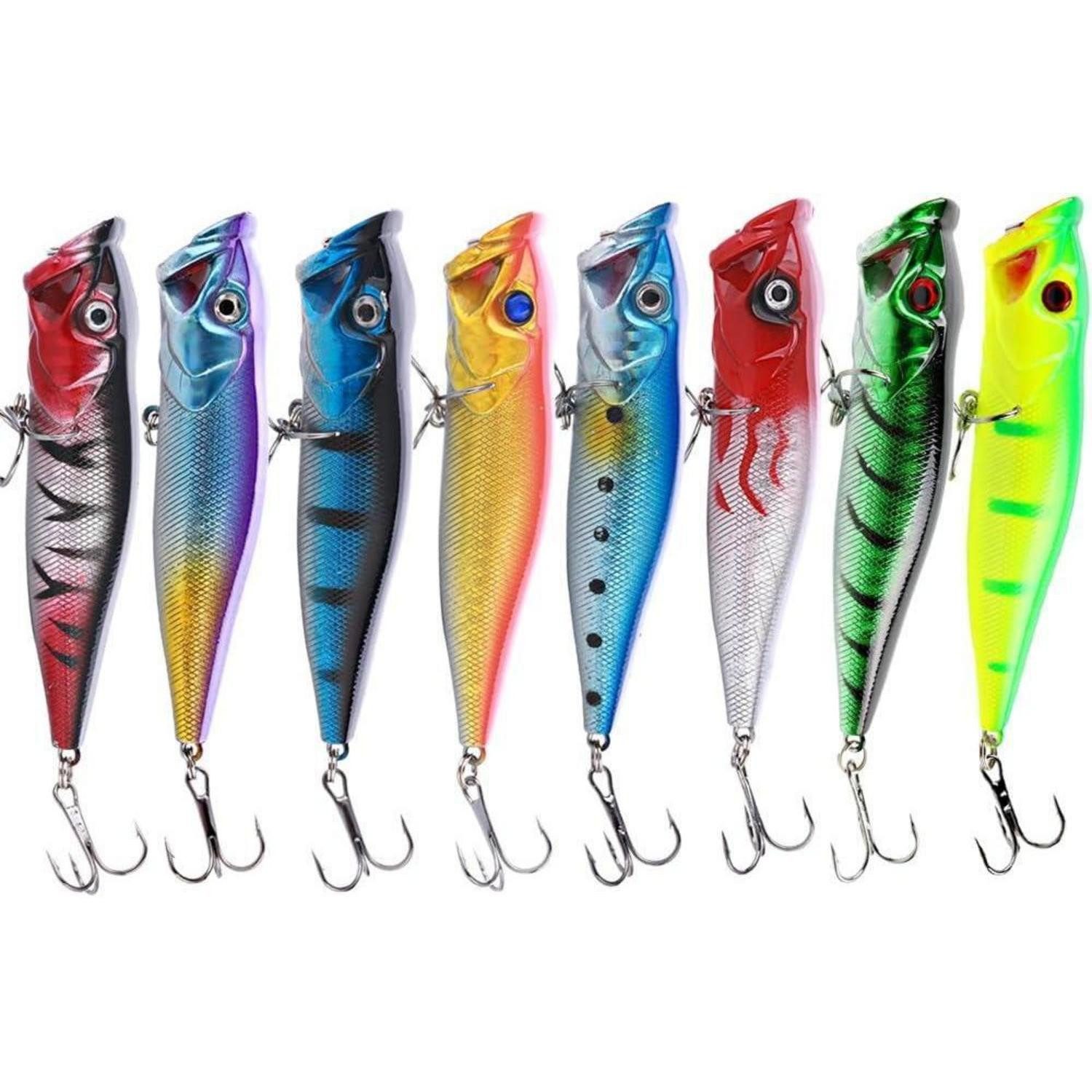 LuxusKollektion Forellenhaken Minnow Crankbaits Set Angelköder Forelle Barsch Topwater 4-10 Stk