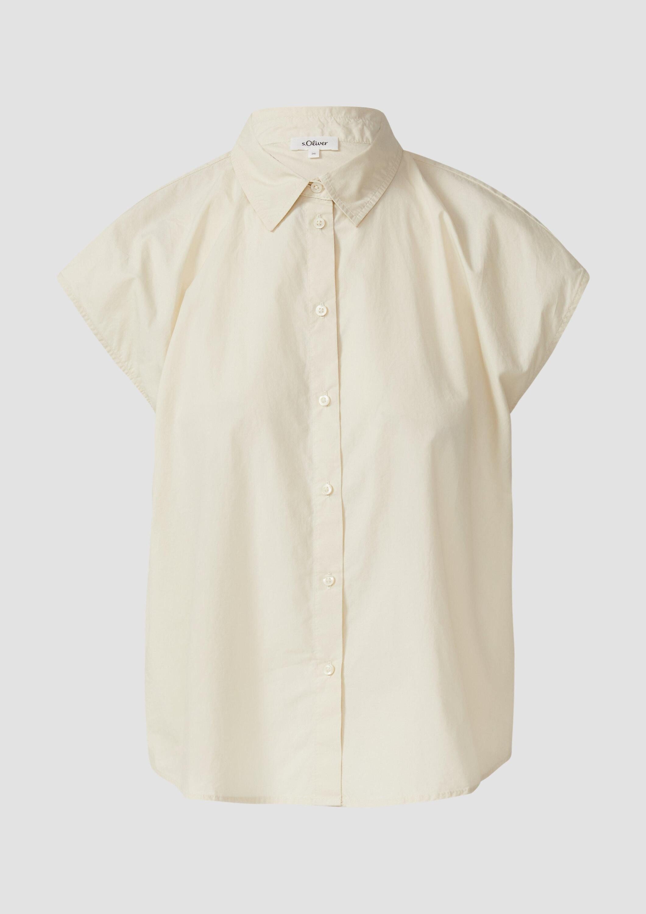 s.Oliver Blusentop Bluse Hemdbluse aus Popeline im Relaxed Fit