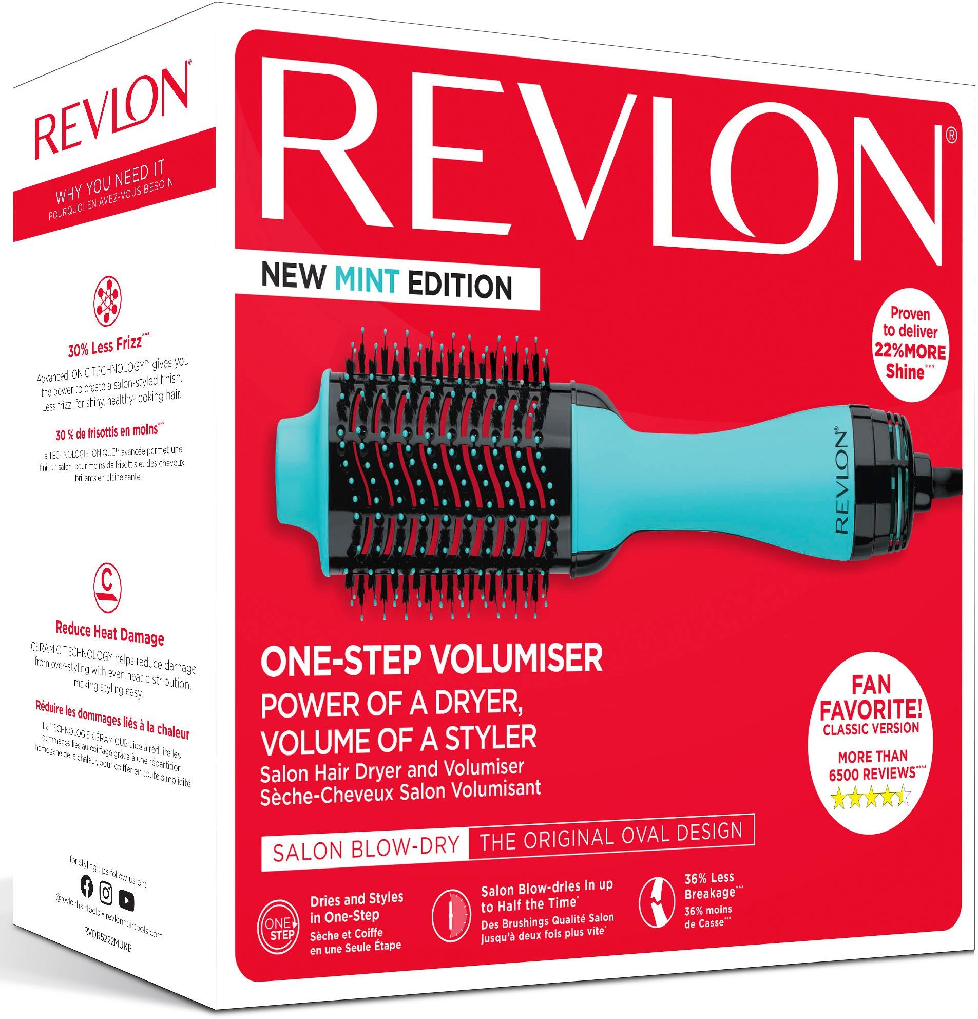 RVDR5222MUKE, Revlon aus und Haartrockner Warmluftbürste leistungsstarkem Volumenbürste Kombination