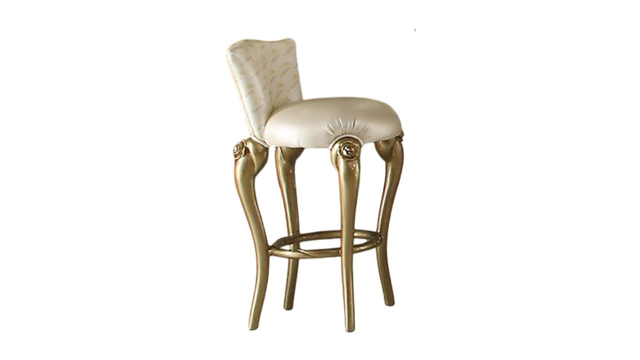 JVmoebel Bartisch Bistrotisch Rund Stehtisch Tresen Echtes Holz Klassische Möbel Gold, Made in Europa