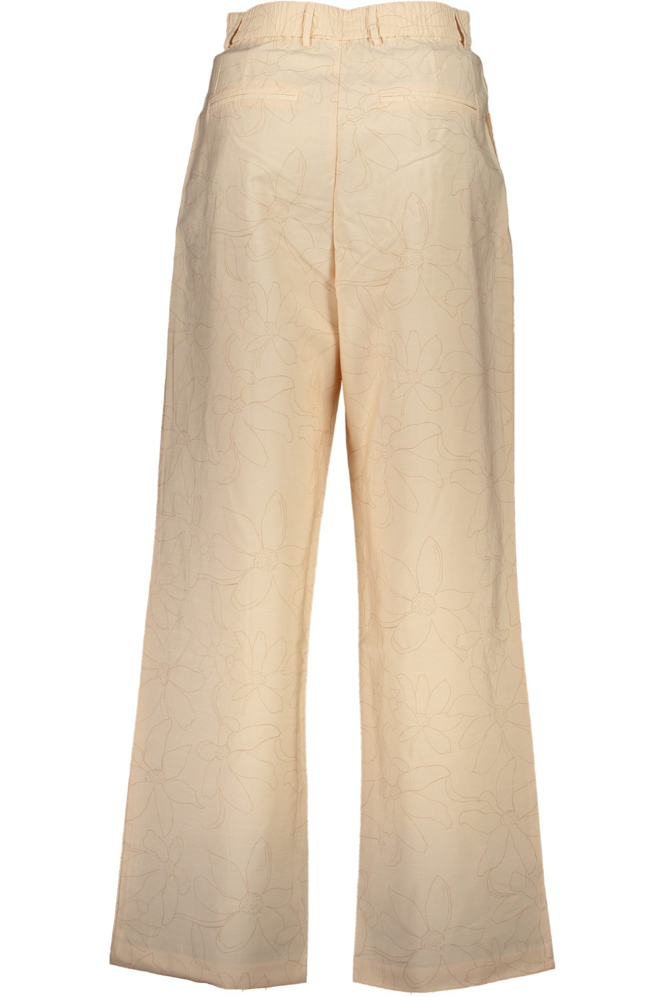 Desigual 5-Pocket-Hose Stylische Rosa Damenhose mit weitem Bein & kontrastierenden Details