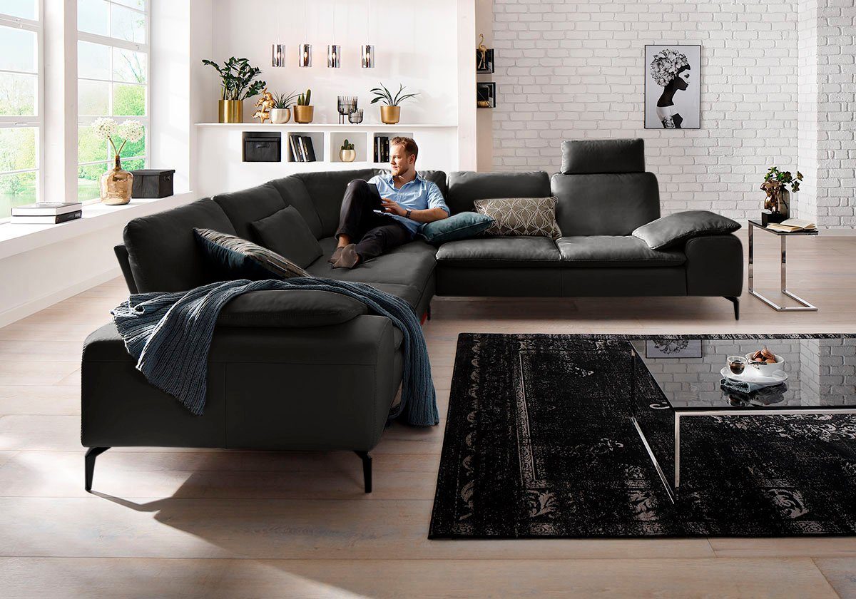 W.SCHILLIG Ecksofa valentinoo, Designsofa, elegant und bequem, L-Form, Set, mit Sitztiefenverstellung, Breite 318 cm