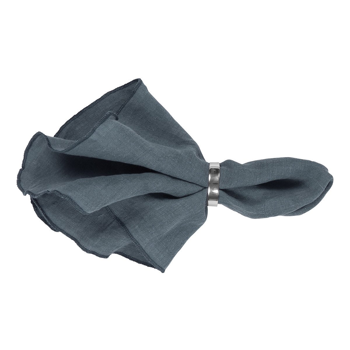 Broste Copenhagen Stoffserviette Serviette GRACIE Eco Friendly Linen petrol blue, Gracie Serviette