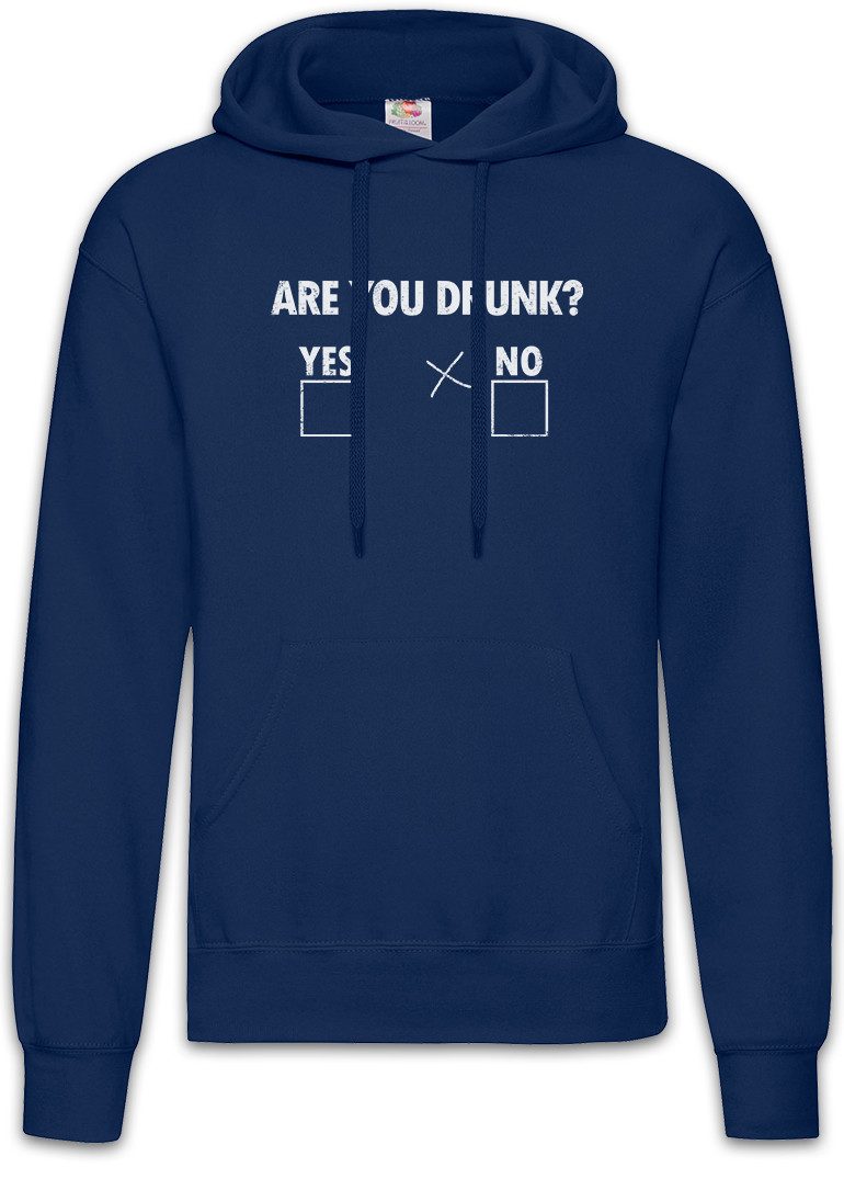 Hoodie Are You Drunk Herren Hoodie Yes No Cross Fun Drinker Beer Bier Booze