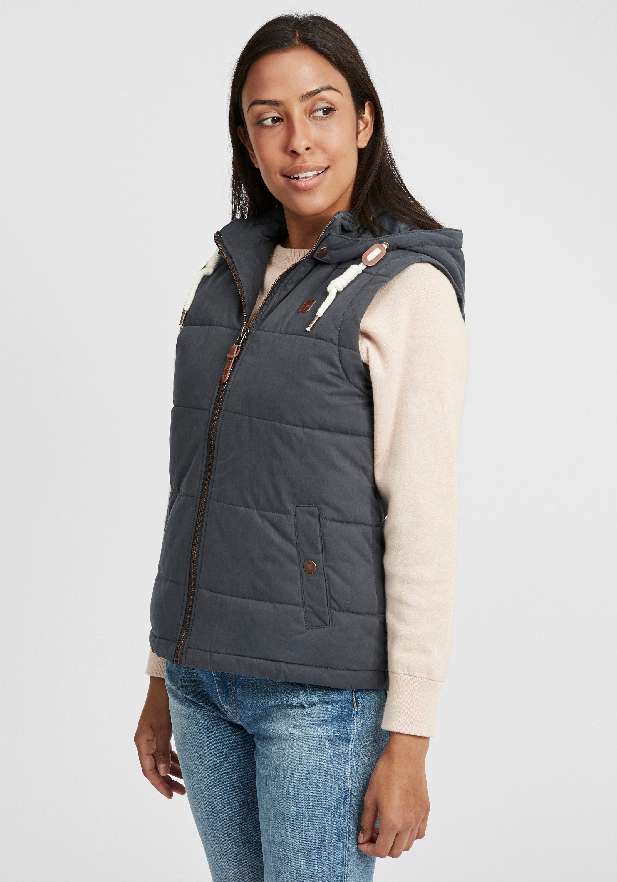 OXMO Steppweste OXLew Weste mit abnehmbarer Kapuze günstig online kaufen