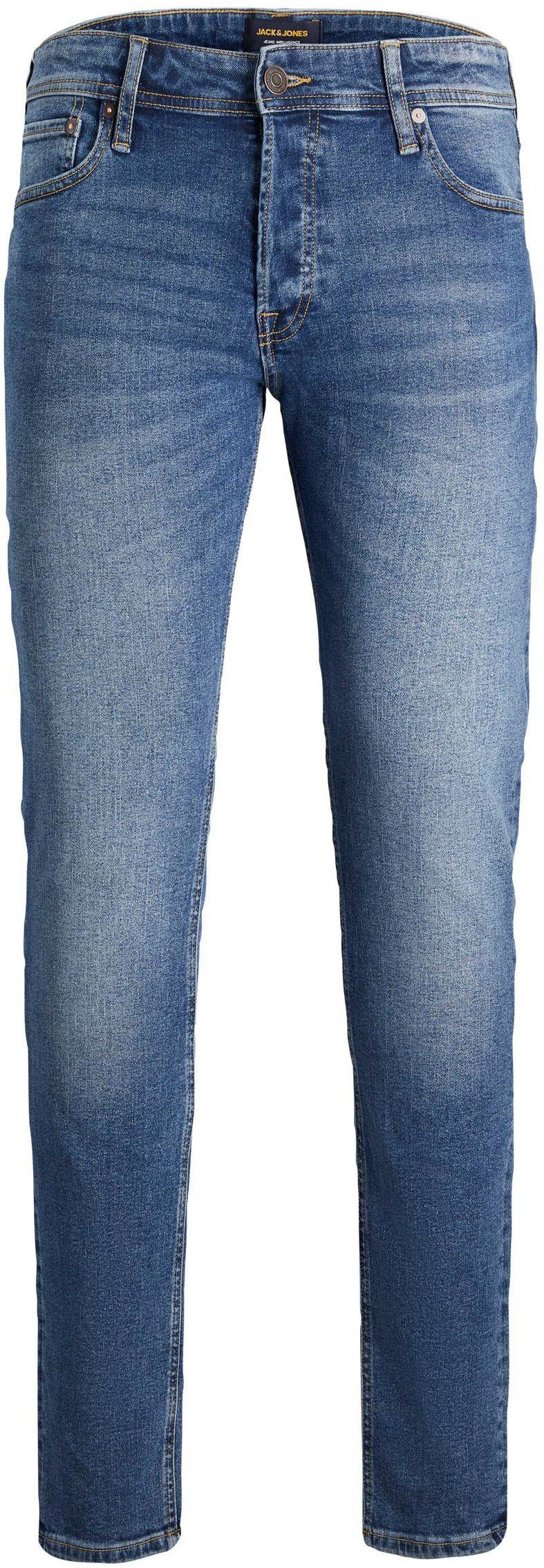 Jones Slim-fit-Jeans GLENN JJORIGINAL mid-blue-denim & Jack