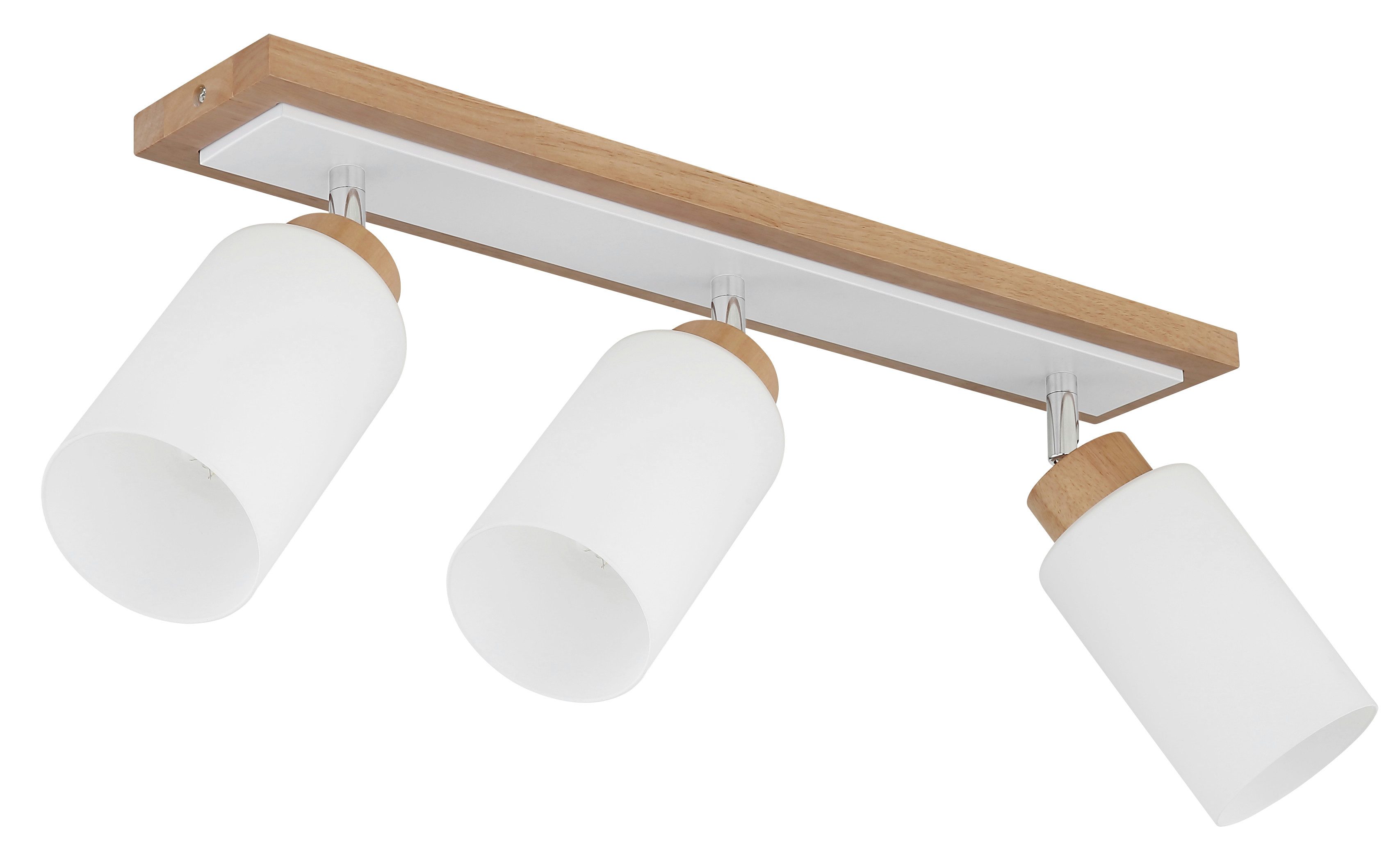 GLOBO LIGHTING Deckenstrahler ROWENA, ohne Leuchtmittel, Flexibler Strahler, drehbar, Holz & Metall, klassisch modern