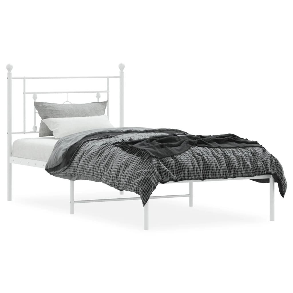 vidaXL Bett Bettgestell mit Kopfteil Metall günstig online kaufen