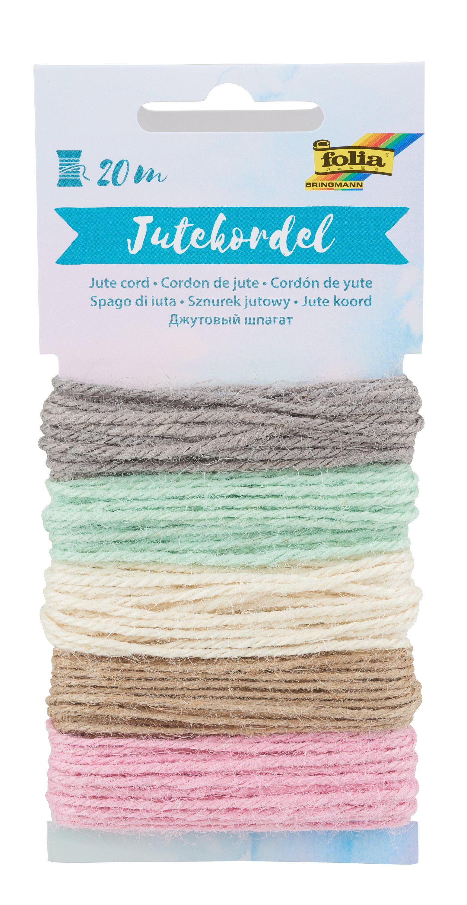 Folia Jutekordel Pastell Häkelwolle, 5 x 4 m