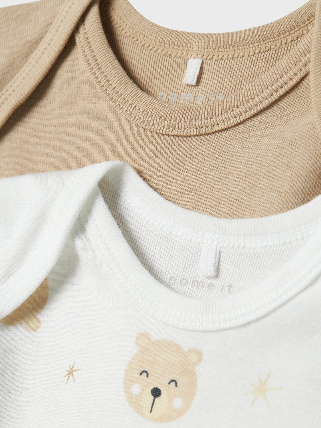 Name It Body NBNBODY 3P LS OXFORD BEAR NOOS (Packung, 3-tlg)