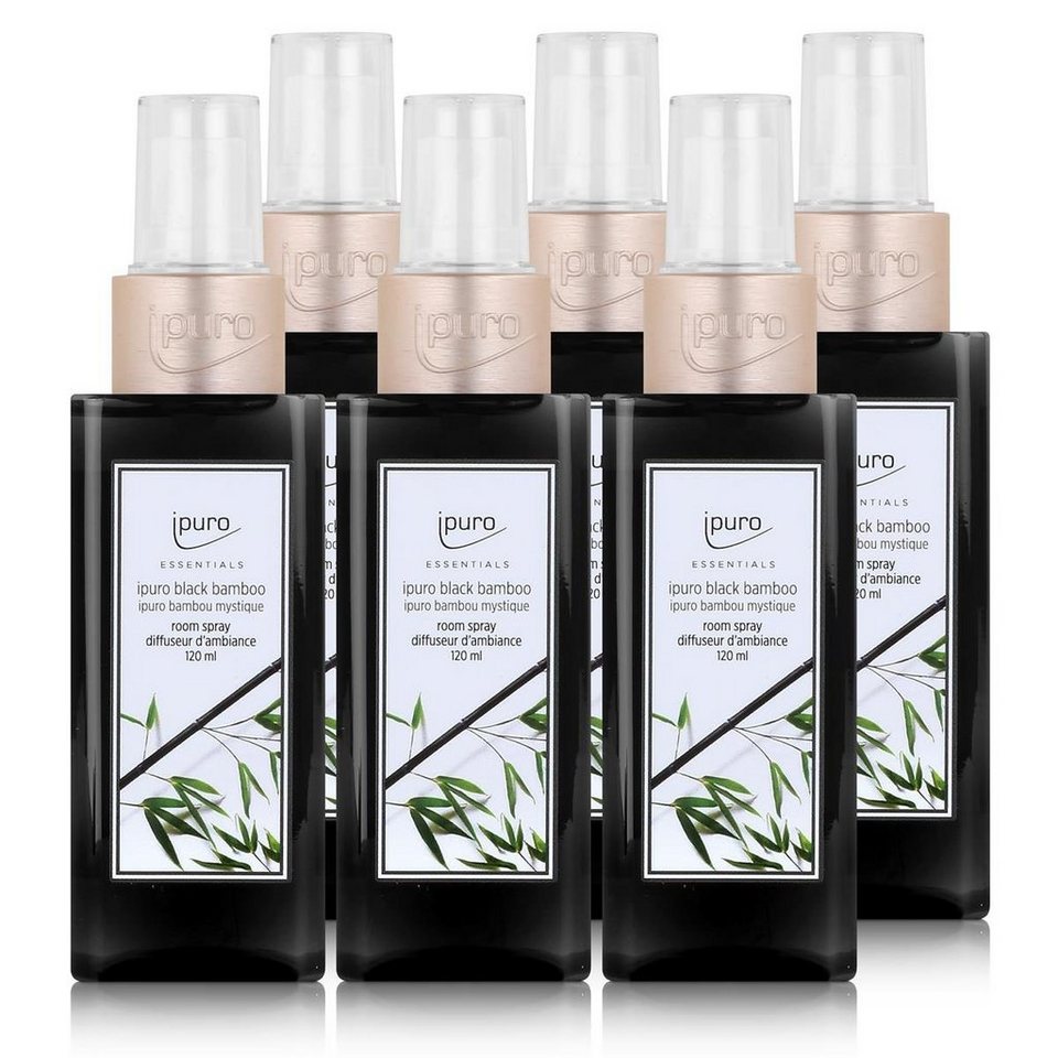 IPURO Raumduft Ipuro Essentials Raumspray black bamboo 120ml - Raumduft  (6er Pack)