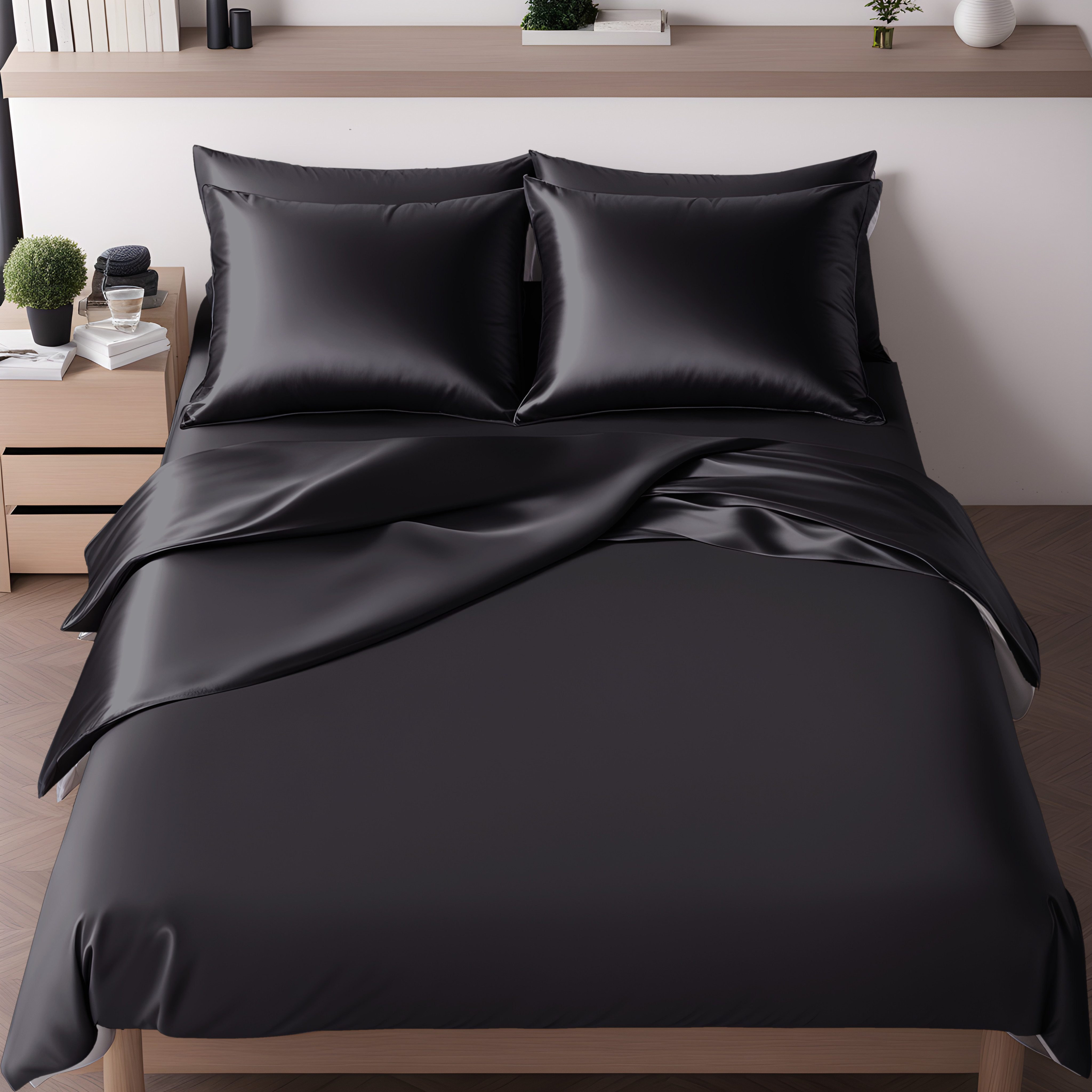 Cozyor Wendebettwäsche Satin glänzend matt 135x200, 155x200, 155x220, 200x2 günstig online kaufen