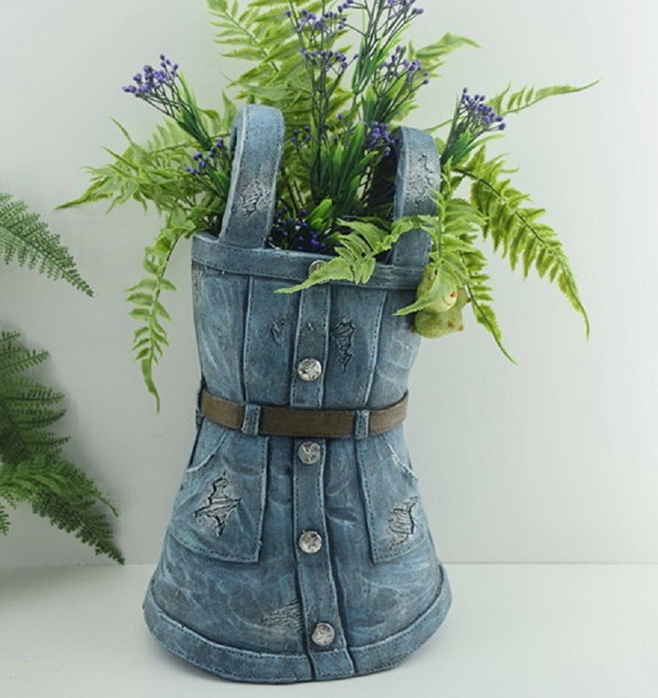 Jürgen Westerholt GmbH Blumentopf Gartendekoration Jeanskleid, günstig online kaufen