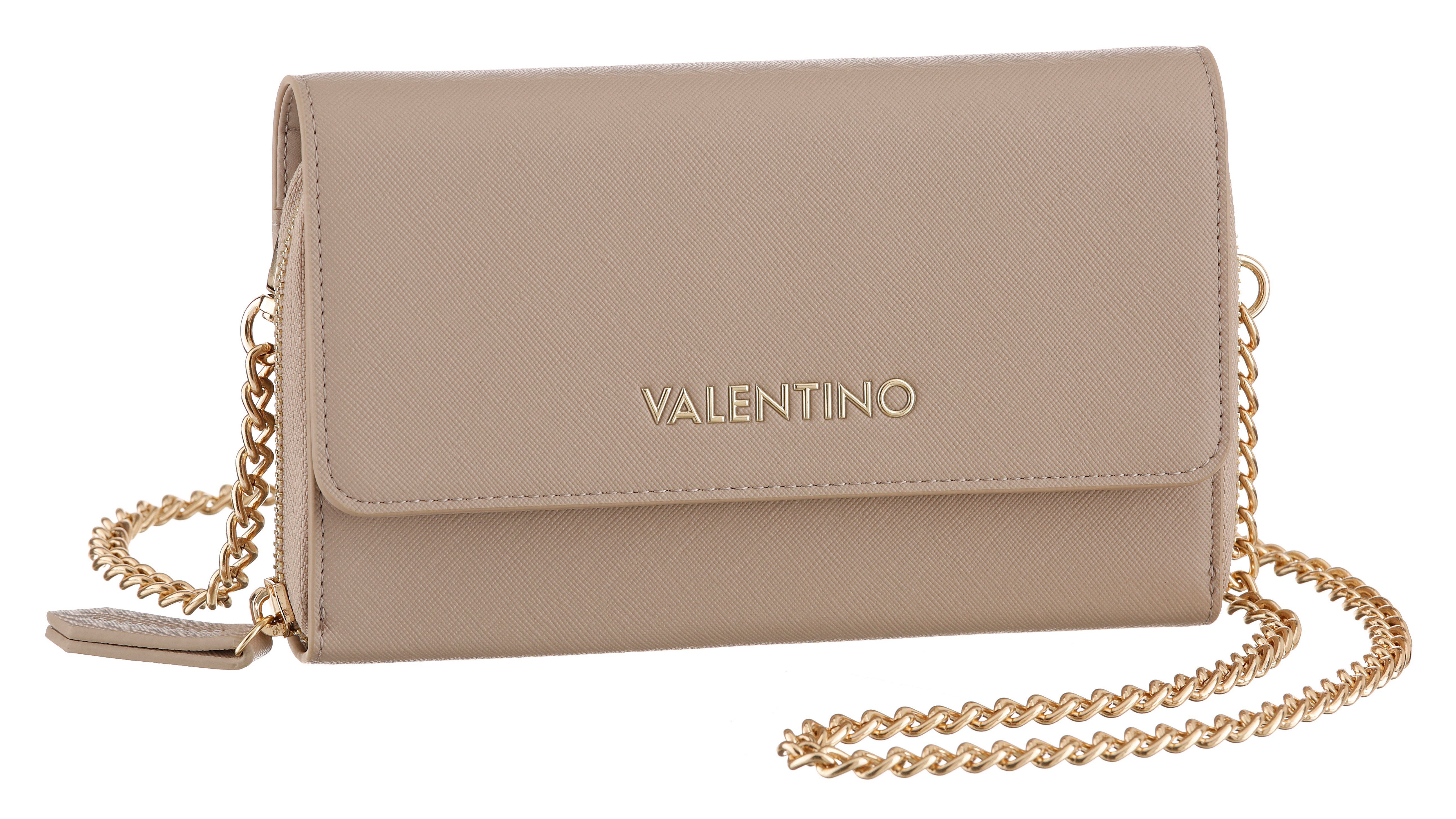 VALENTINO BAGS ZERO Geldbörse Tragekettchen beige RE, mit