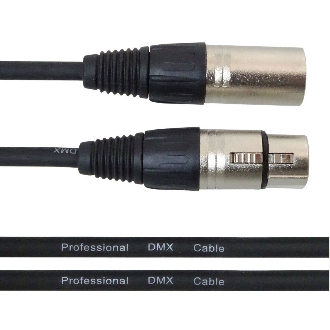 keepdrum 10m DMX Kabel 100-Ohm 3 Elektro-Kabel, Stück XLR