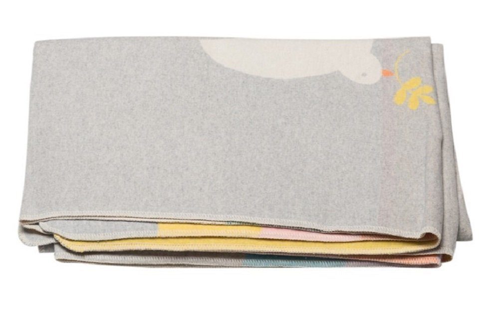 Kinderdecke Juwel 'Regenbogen' 140 x 200 cm Filz - Hellgrau - 7176/97, DAVI günstig online kaufen