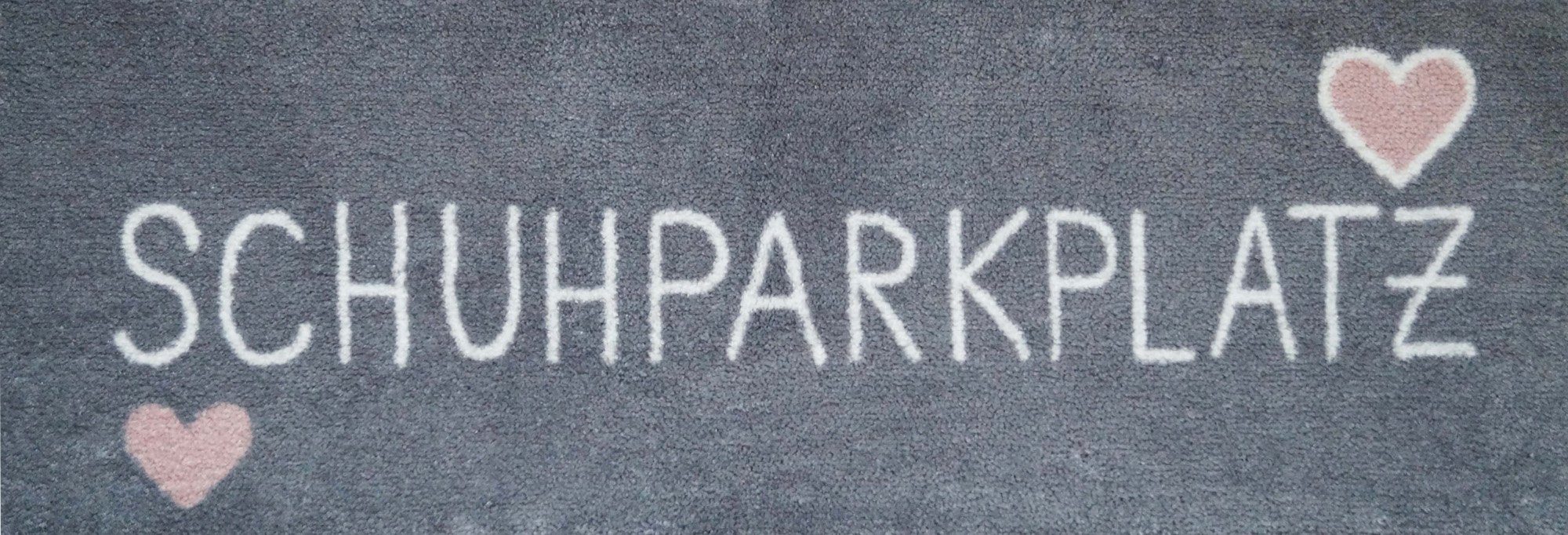 Fußmatte Fußmatte "Schuhparkplatz", akzente, eckig, Höhe: 6 mm, Motiv: Herz, Schriftzug