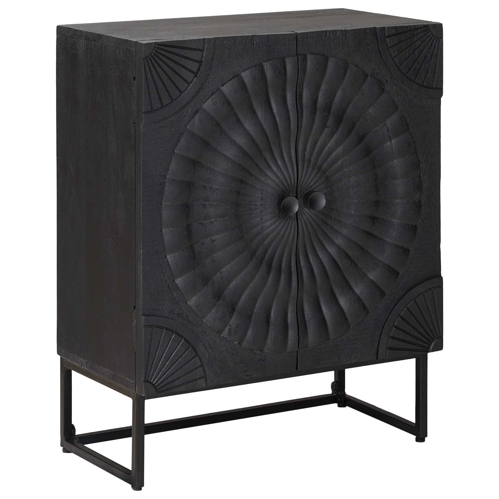 vidaXL Sideboard Sideboard Schwarz 55 x 30 x 70 cm (1 St)