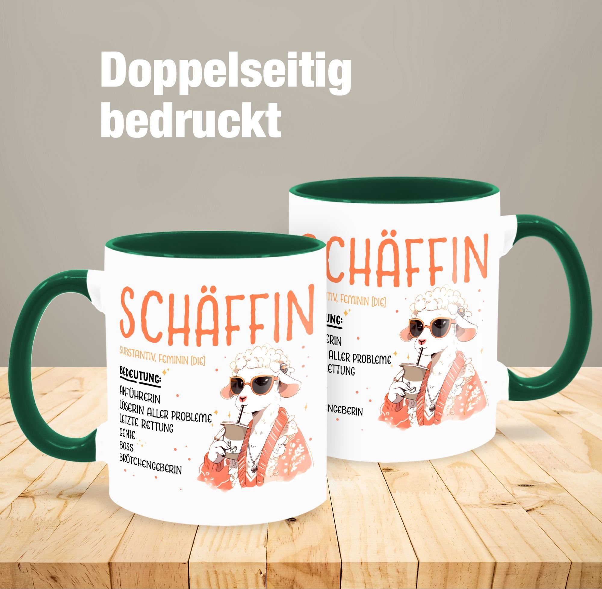 Keramik, 3 Lustig Chefin Anführerin Job - Geschenk Witz, Petrolgrün Kaffeetasse Shirtracer Tasse Leiterin Schäffin Vorgesetzte Geschenk