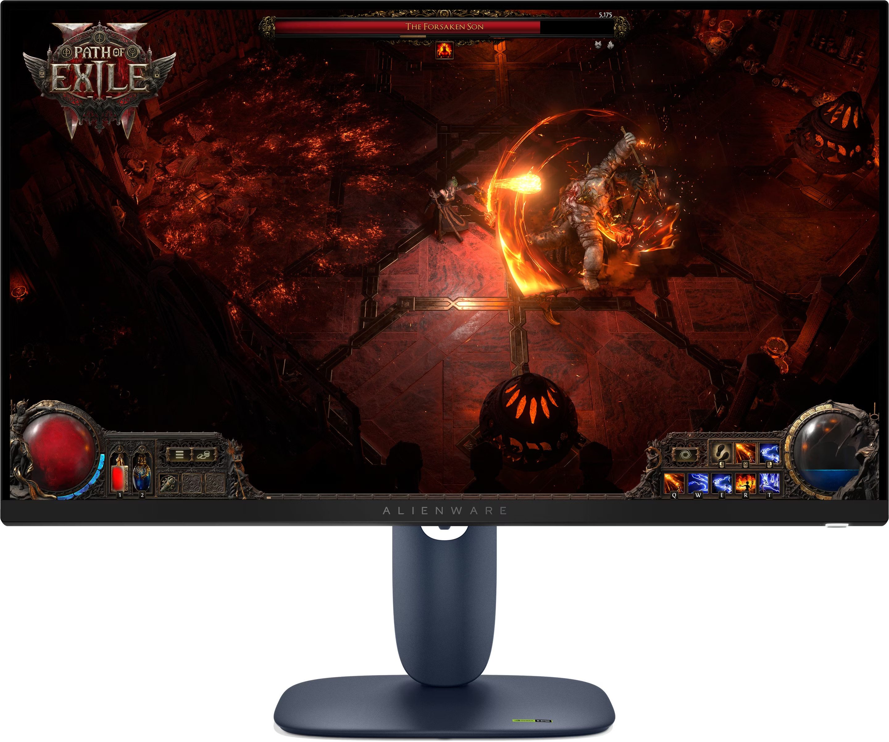 Dell Alienware AW2725DM Gaming-Monitor (68,6 cm/27 ",  2560×1440 px, QHD, 1 ms Reaktionszeit, 240 Hz,  IPS, NVIDIA G-SYNC Ultimate, 240 Hz, 1 ms GtG, HDR400, 27 Zoll)