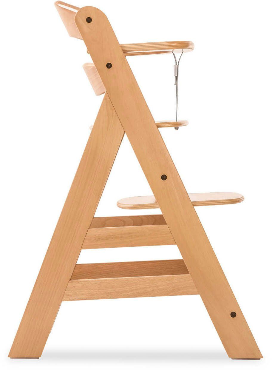 Hauck Hochstuhl Alpha Newborn Pre, Nature Grey, mit Newborn Aufsatz