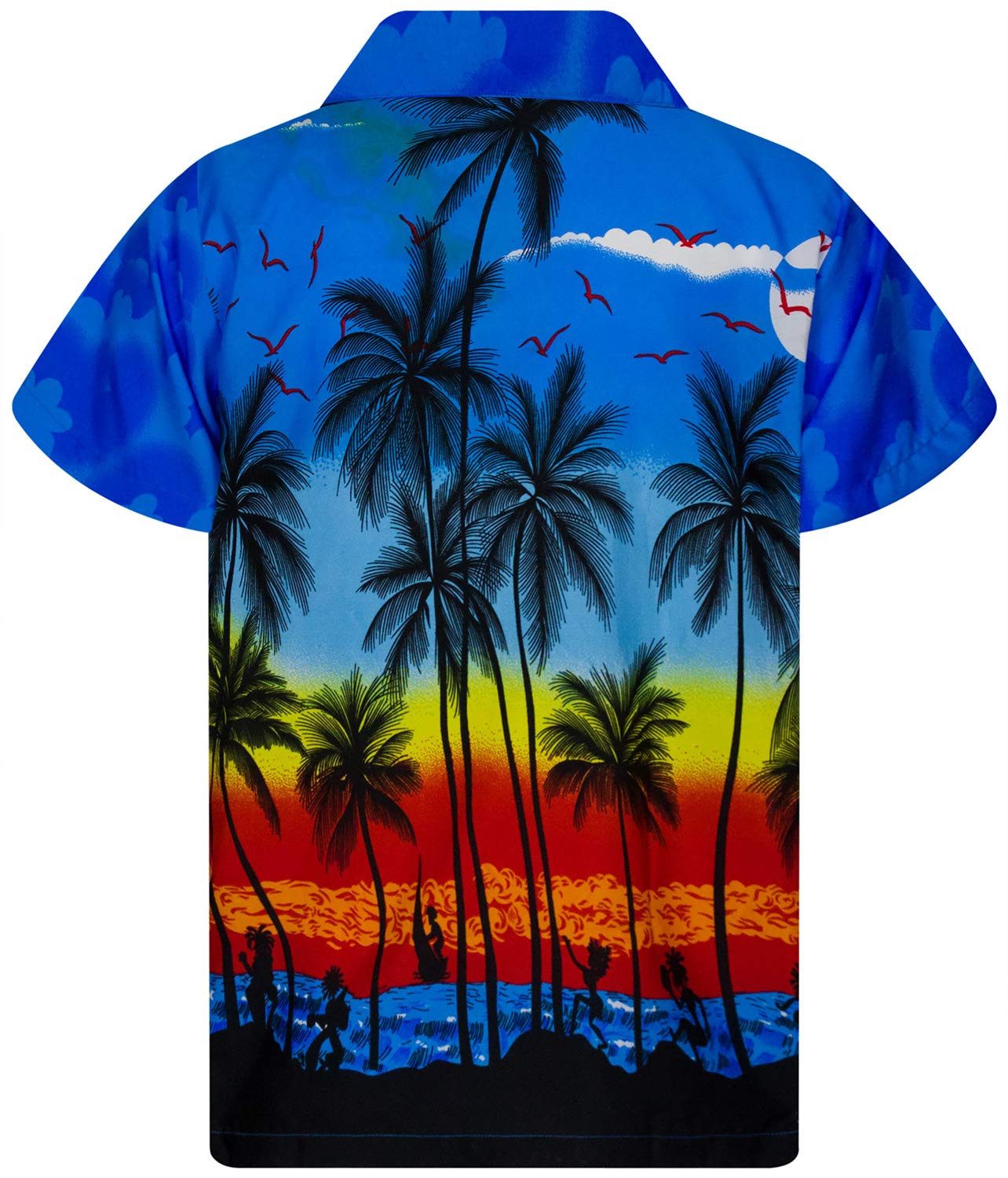 King Kameha Hawaiihemd Beach Kids Funky Hawaii-Hemd Kinder Kurzarm Front-Tasche Unisex